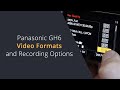 Panasonic gh6 shooting modes  what formats can the sd card record on the panasonic gh6