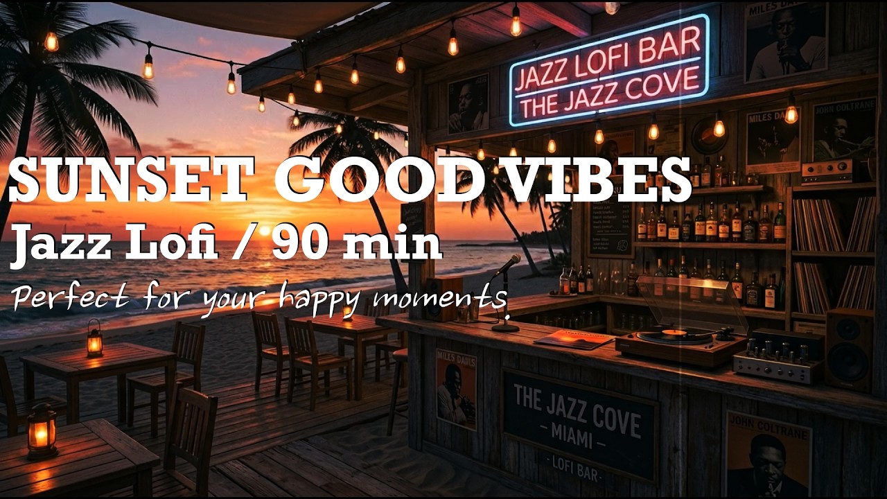 Sunset Lofi 🌇 Good Vibes & Smooth Jazz for Happy Moments