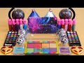 "Special Galaxy"Mixing"Galaxy" Eyeshadow, and glitter Into Slime!Satisfying Slime Video!★ASMR★