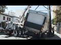Saved by the pole! Loaded box truck almost rolls over over in Hollywood