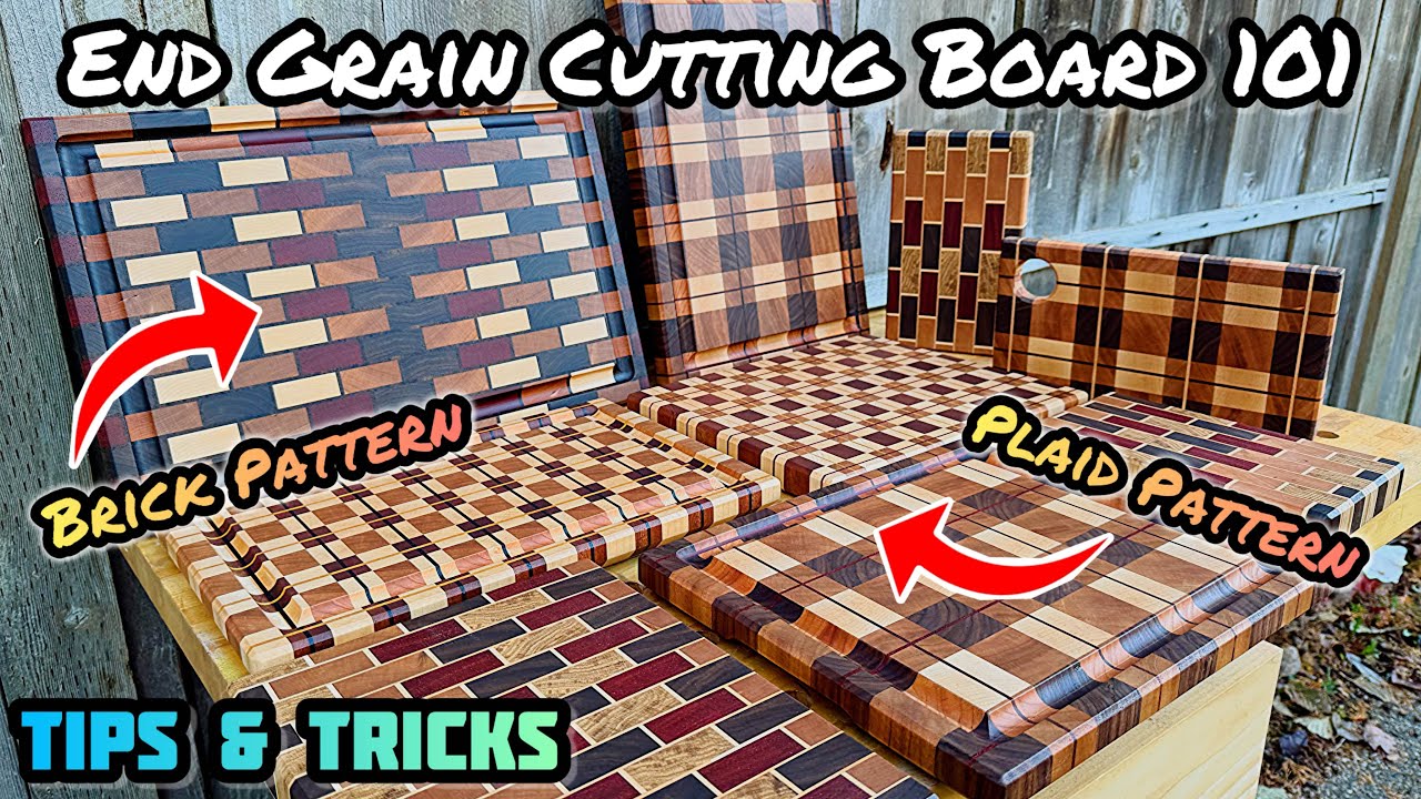 Cutting Board Pattern Tutorial End Grain Cutting Board 101: Brick Pattern & Plaid Pattern Cutting ...