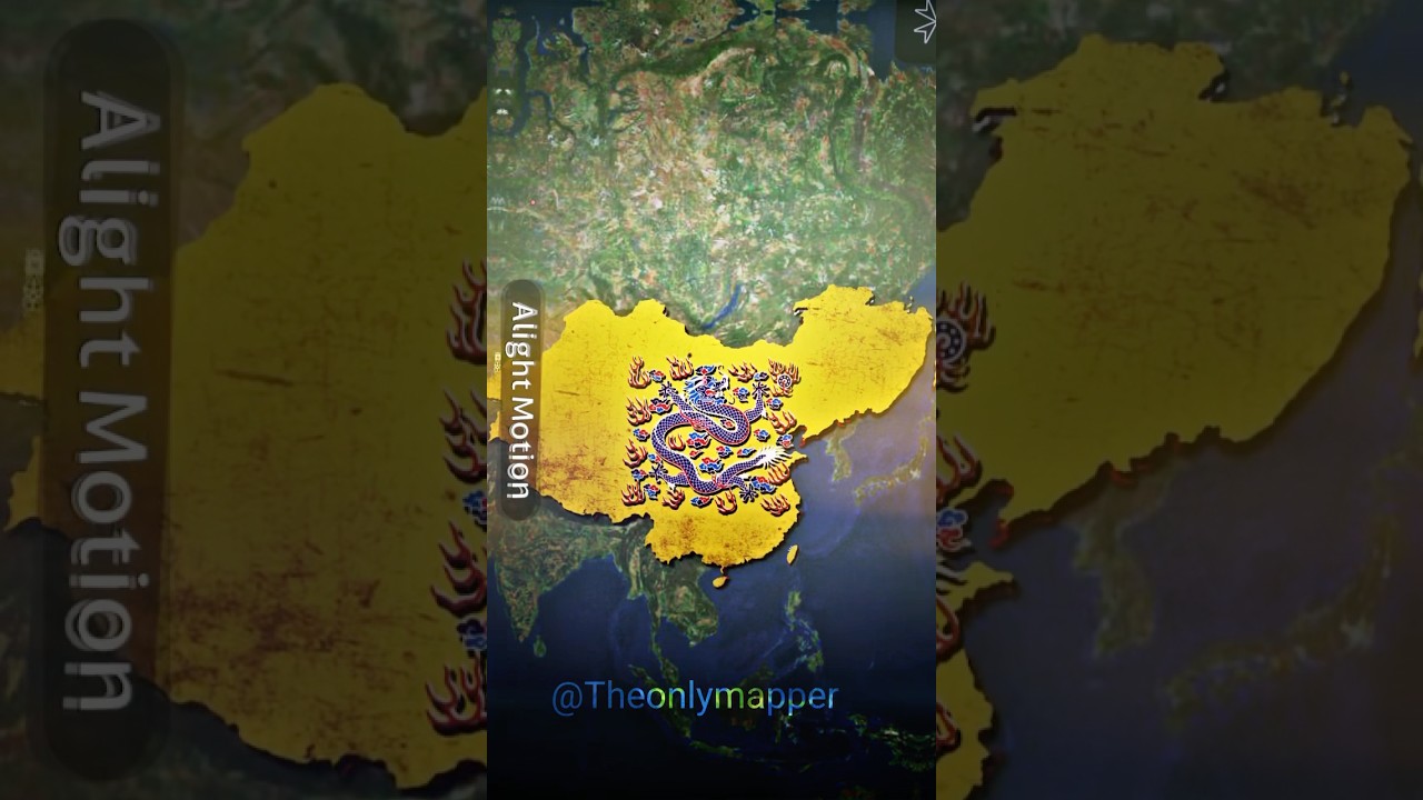 The Qing dynasty #history #geography #mapping #historyshorts