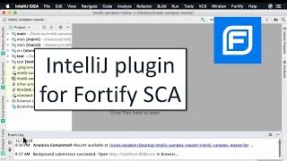 IntelliJ plugin for Fortify SCA (2018)