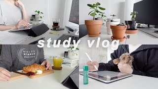 a productive week | cs student study vlog | preparing for finals, working on a website, lots of food