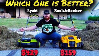 Dethatcher Reviews!  MOST EXPENSIVE vs Cheapest Ryobi vs Rock & Rocker Dethatcher and Scarifier.
