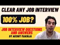 How to CLEAR MECHANICAL DESIGN Interviews | Job Interview Questions and Answers by Akshit Makhija