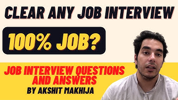How to CLEAR MECHANICAL DESIGN Interviews | Job Interview Questions and Answers by Akshit Makhija