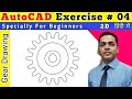 Gear Drawing In Auto CAD For Beginners II In Hindi || Auto CAD 2D Drawing Practice