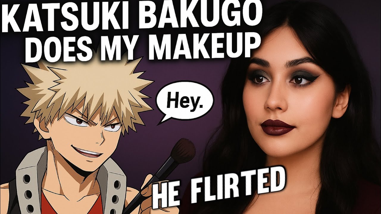 LETTING Katsuki Bakugo Do My Makeup | HE FLIRTED | GRWM | Goth Makeup | Gone Wrong