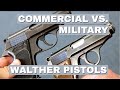 Comment savoir si mon ppk ou pp est commercial ou militaire  variations du pistolet walther davant 1946 pendant la seconde guerre mondiale