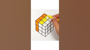 How to Draw Rubik Cube - Easy Drawing #easydrawing #drawingtutorial #drawing #howtodraw #draw