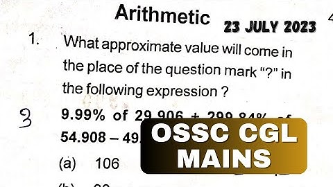 OSSC CGLRE-2022 Mains Mathematics Answer Key || OSSC CGL Mains Math Discussion.