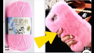 WOOL PLUSH PHONE CASE - DIY Phone Case Life Hack - Easy and Cheap - craft_mymy #51