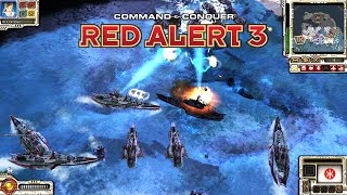 Red Alert 3 Corona MOD Rising Sun in PVE Gameplay Map | Pushing with Tachi Heavy Cruiser