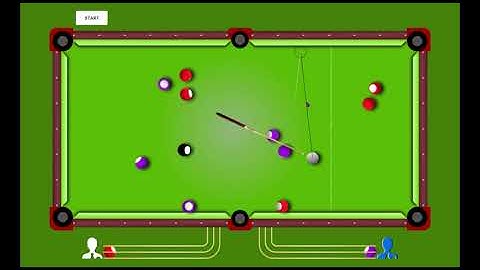 Billiard game made with GDEVELOP