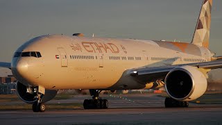 GOLDEN HOUR - Close Up Take Offs From Manchester Airport - PlaneSpotting In Winter