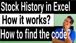 Excel Stock History - How to Find the companies code?