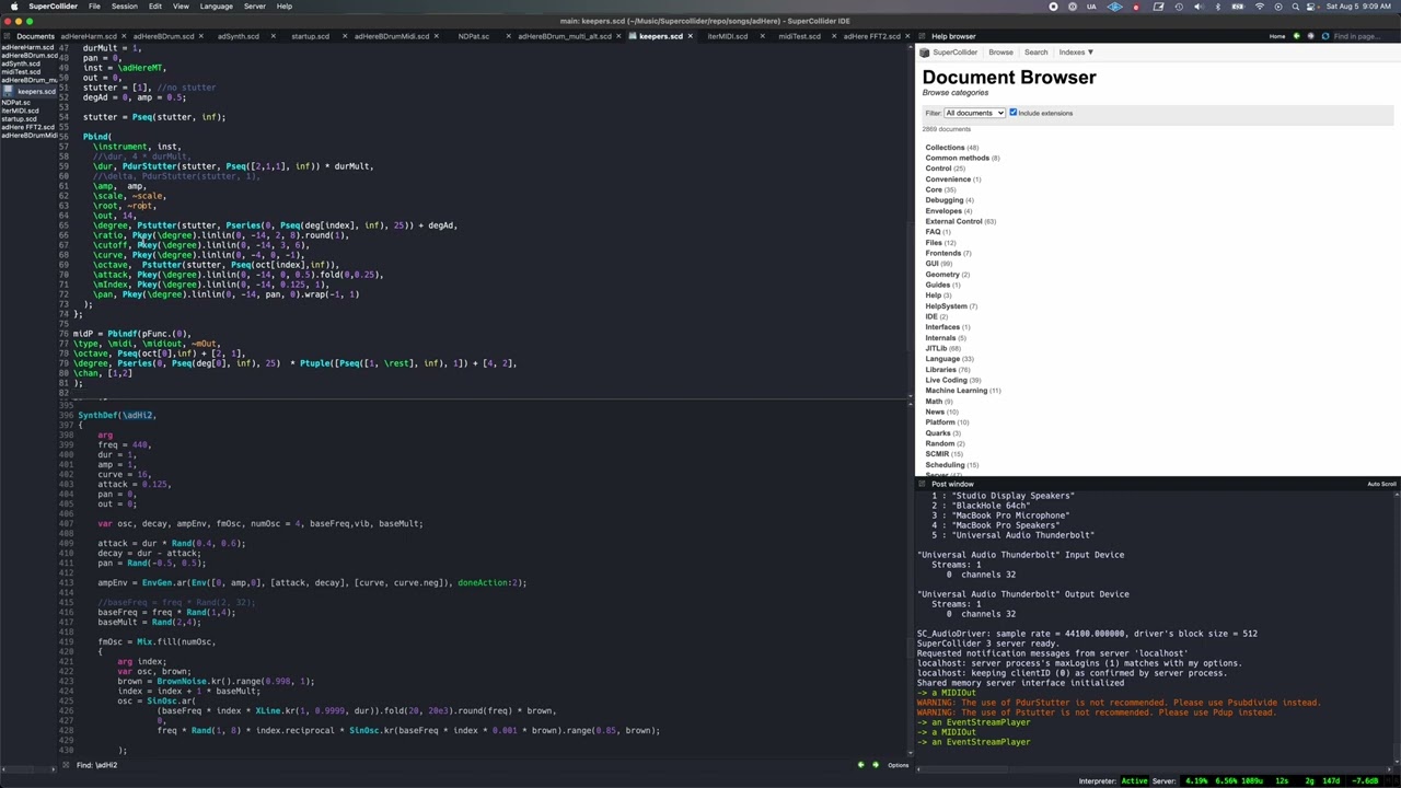 Supercollider Demo - End Sequence (Can't Sleep)