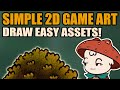 How to make 2d game art simple assets even if you are bad at drawing