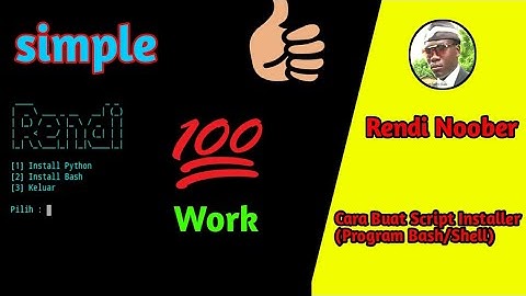 Cara Buat Script Installer menggunakan Program Shell/Bash part 1