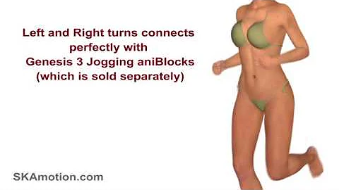 Genesis 3 Jogging Turns ( Daz3d SKAmotoin )