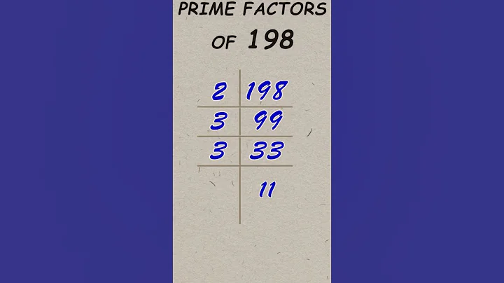 Prime factor of 198 / Prime factorisation / #publicmaths #shorts #primefactor