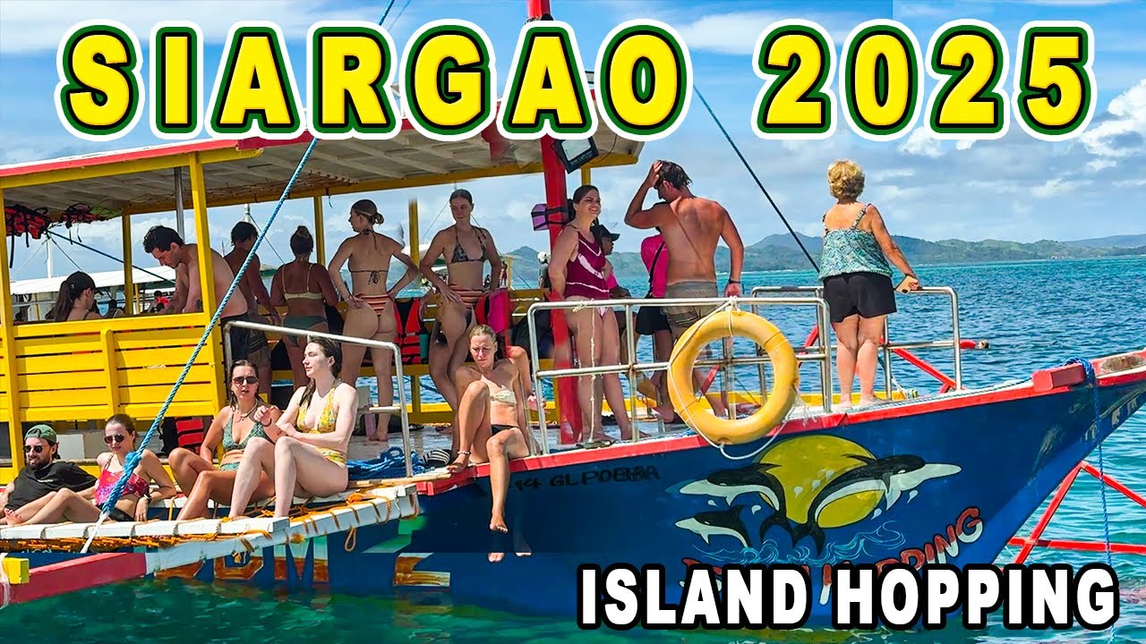 SIARGAO ISLAND HOPPING TOUR 2025 | Guyam Island, Naked Island & Daku Island + Seafood Boodle Fight