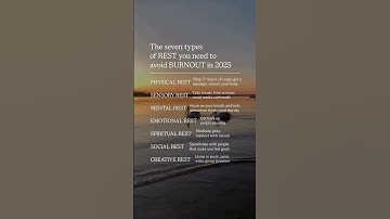 Types of Rest You Need to Prevent Burnout 😌💤 #motivation #viral #shorts #foryou