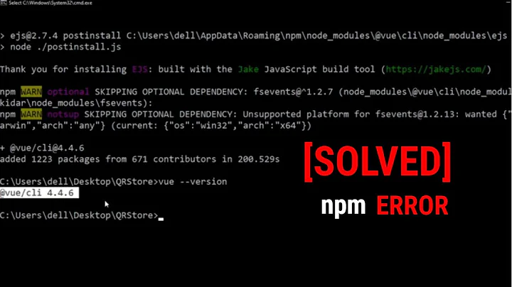 [SOLVED] npm ERR! Unexpected end of JSON input while parsing near.