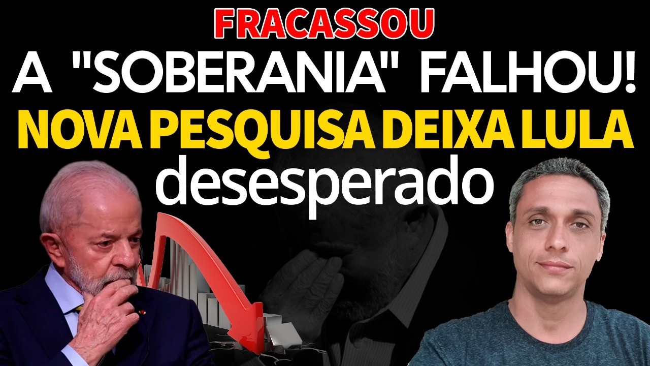 FRACASSOU - Pesquisa mostra que LULA continua no Buraco. A "SOBERANIA" FALHOU!