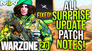 WARZONE: New SURPRISE UPDATE PATCH NOTES & Gameplay Changes Revealed! (MW2 New Update)