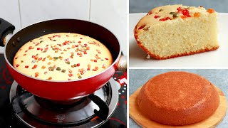চুলায় ডিমছাড়া সুজি দিয়ে নরম তুলতুলে সুজি কেক | Eggless Suji Cake | Without Oven | Semolina Cake