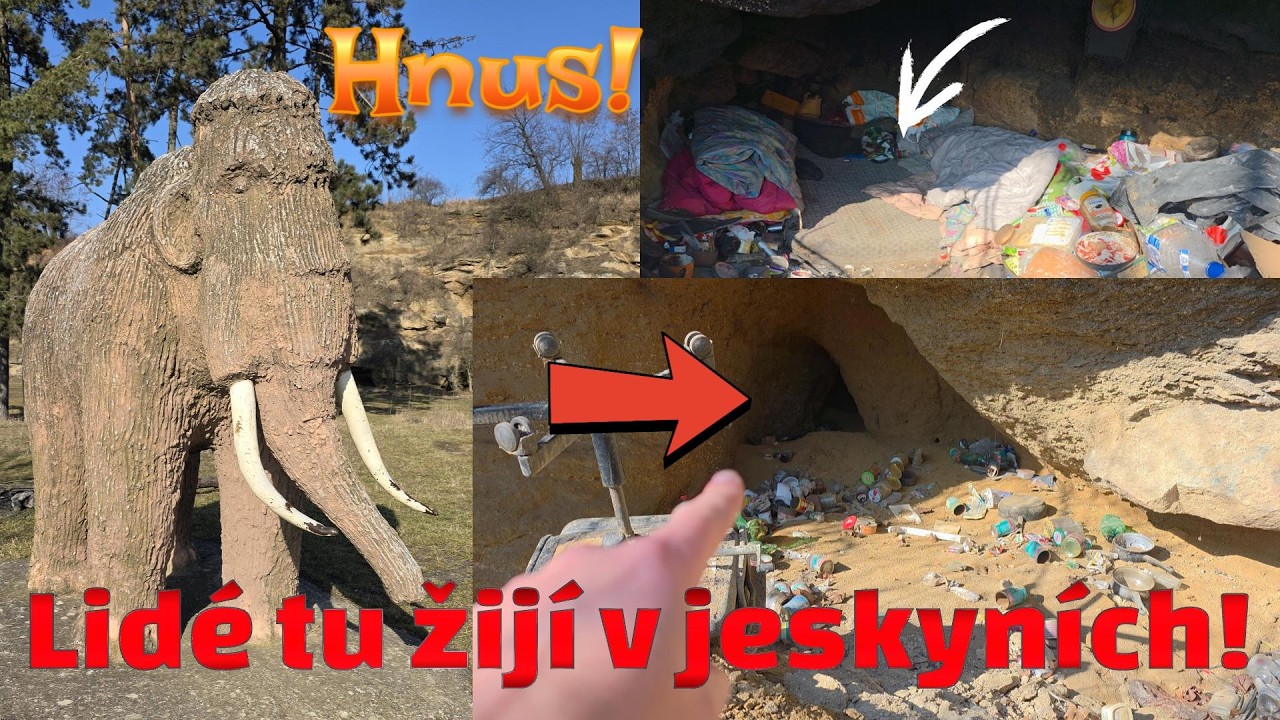 NAŠLI JSME JESKYNĚ KDE ŽIJÍ BEZDOMOVCI! LIDSTVO SE OPRAVDU VRACÍ DO PRAVĚKU!  PO RUCE MAJÍ NOŽE!!