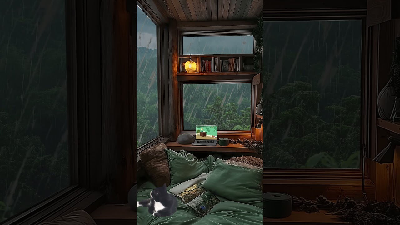 99% Instant Sleep with Rain And Thunder Sound At Night 