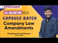 Company Law Amendments for December 2021 || CS Executive || Shubhamm Sukhlecha (CA, CS, LLM)