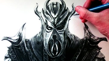 Drawing the First Dragonborn - Fan Art Time Lapse