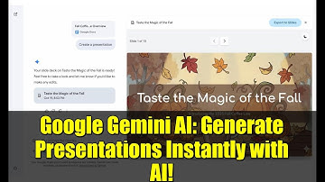 Google Gemini AI: Generate Presentations Instantly with AI!