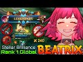 Deadly gold laner beatrix perfect gameplay  top 1 global beatrix by stellar brilliance  mlbb