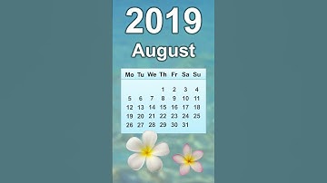 August 2019 Calendar