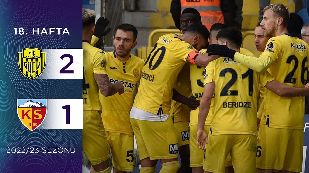 2022-2023 Süper Lig ANKARAGÜCÜ - KAYSERİSPOR 2-1 Maç Özeti