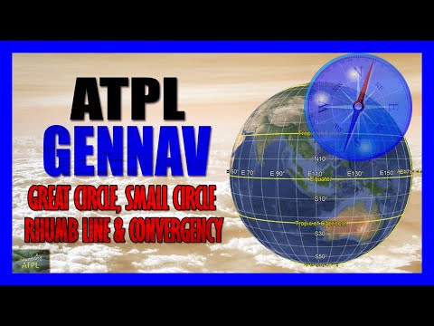 Great Circle, Small Circle, Rhumb Line, Convergency & Conversion Angle |The Earth | GenNav EASA ATPL