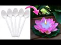 Diya Decoration From Plastic Spoon • diya decoration ideas 2021 • diya decoration competition diwali