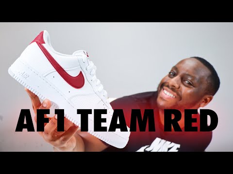 Nike Air Force 1 White Team Red On Foot Sneaker Review QuickSchopes 534  Schopes CZ0326 100 