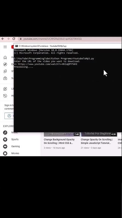 Download YouTube Video in Mp3 Format Using Python - No need to Convert ...