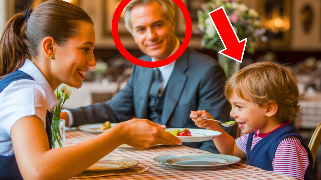 Servitrisen matar ett barn med funktionsnedsättning utan att veta att han är son till en miljonär
