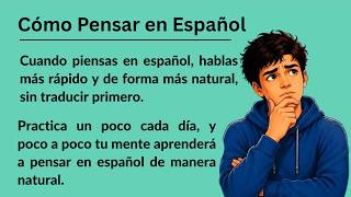 Information Cómo Pensar en Español | Learn to Think in Spanish Without Translating || Easy Spanish Lesson Guide
