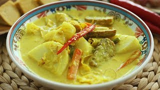 Lontong Sayur Lodeh Recipe - 蔬菜咖喱米糕