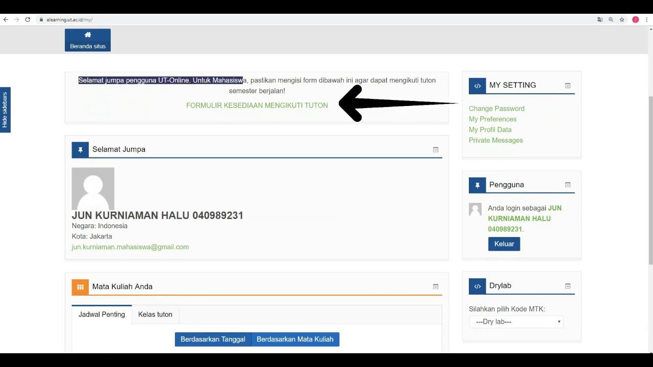 Video Tutorial Cara Aktivasi Tuton dan Mengisi Form