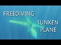 Freediving at a plane wreck  kreidesee hemmoor  germany