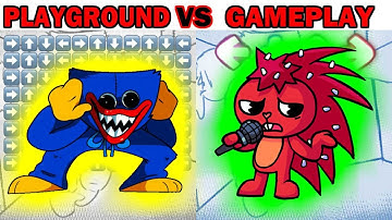FNF Character Test | gameplay VS playground | VS Flaky Huggy Wuggy